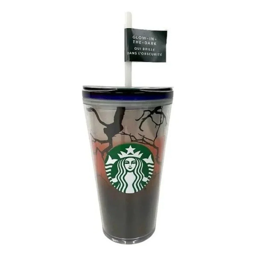 Starbucks 2022 Fall Halloween Raven's Perch Glow In The Dark 16 oz Tumbler New